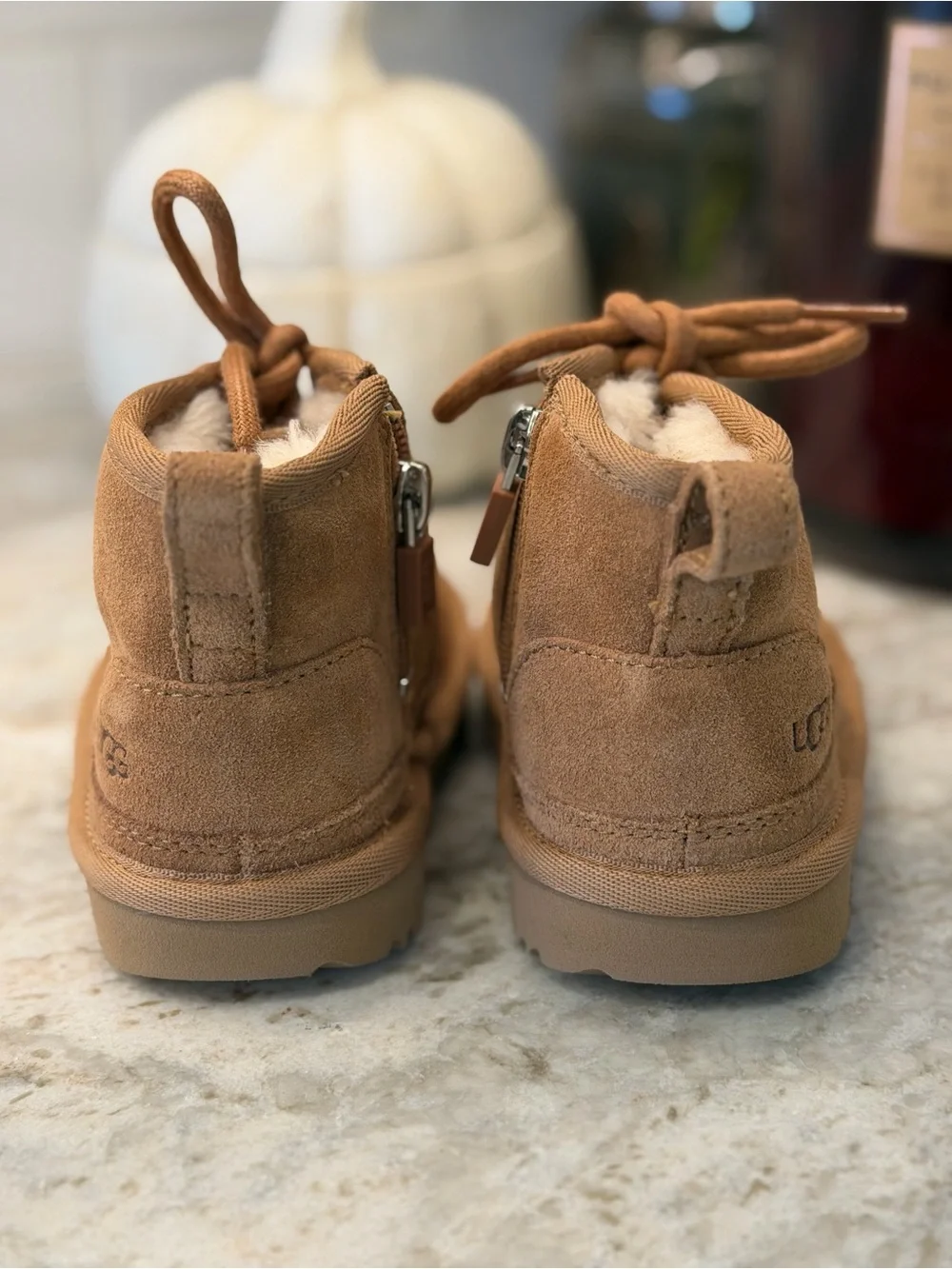 NWT UGG Neumel II Chestnut Suede Ankle Boots - Toddler Size 7T